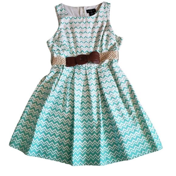 Teeze Me Junior’s Dress w/ Belt Sz 7/8 - Picture 1 of 12